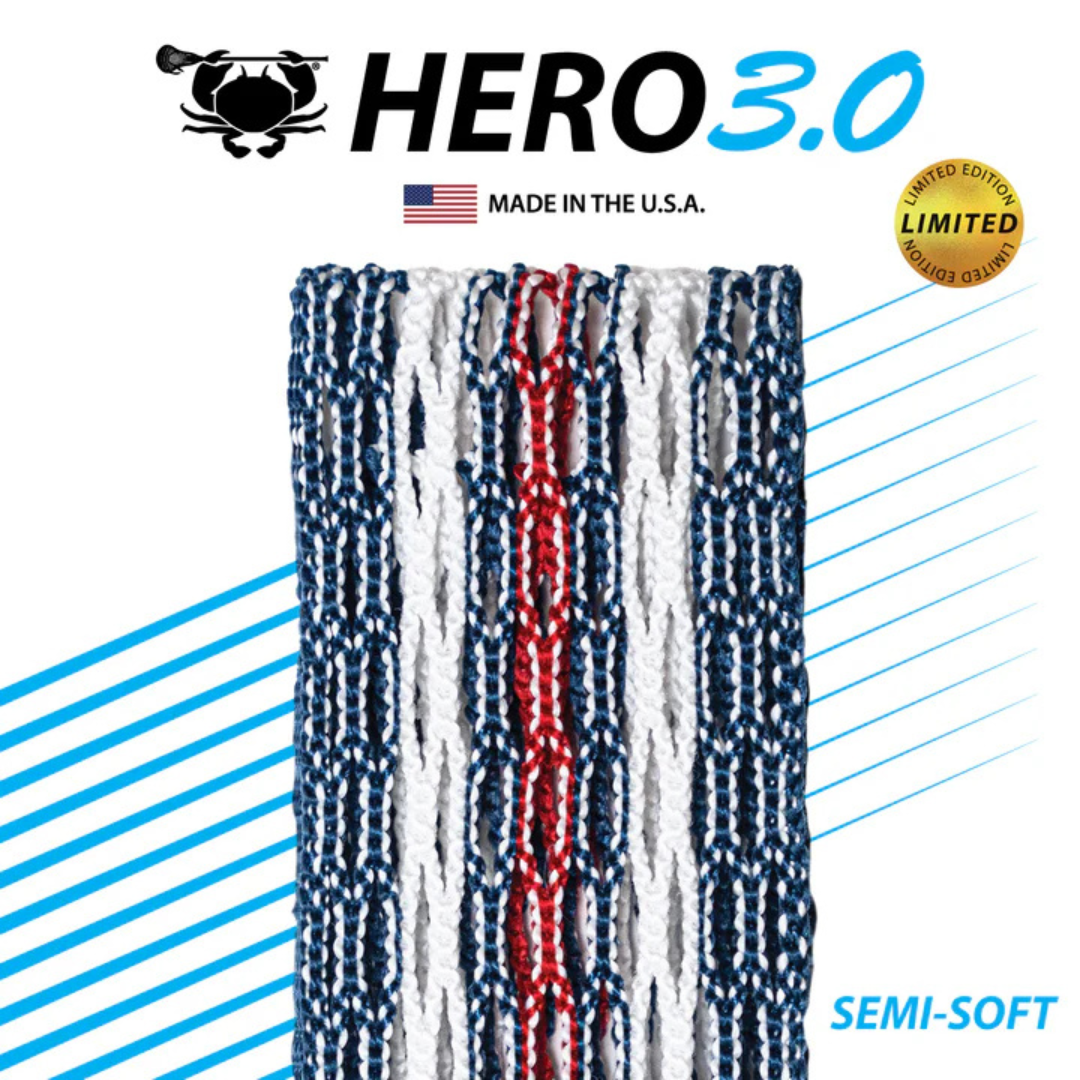 Hero 3.0 Semi-Soft Lacrosse Mesh USA Edition