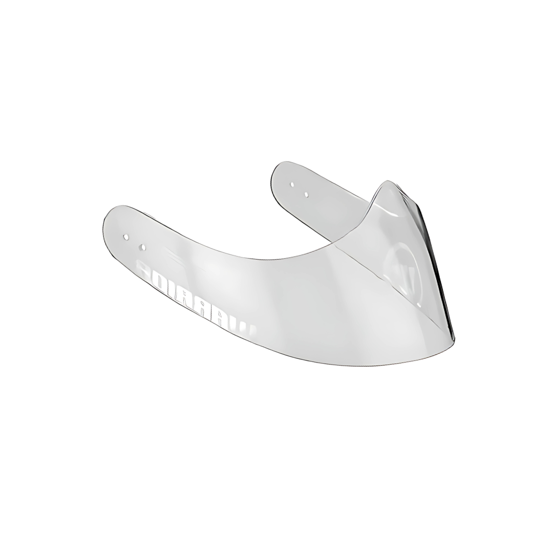 Universal Goalie Throat Guard Clear | Warrior Lacrosse Protection