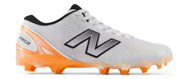 FreezeLX v5 Low Lacrosse Cleat - Hot Mango/White/Black