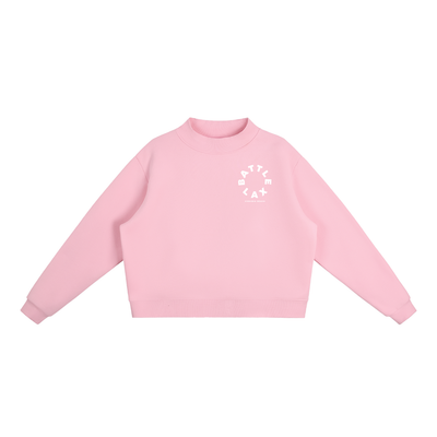 BattleLax Virginia Beach Essential Fleece Mock-Neck Crew Sweatshirt - Pink
