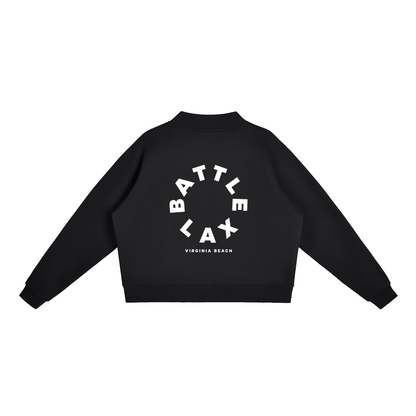 BattleLax Virginia Beach Essential Fleece Mock-Neck Crew Sweatshirt - Black