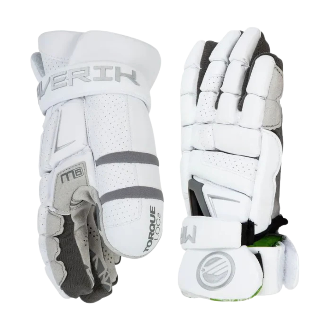 Maverik M6 Goalie Lacrosse Gloves White