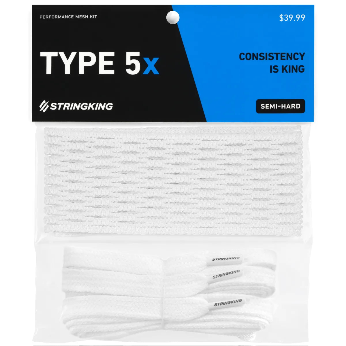 StringKing Type 5x Semi-Hard Mesh String Kit - White