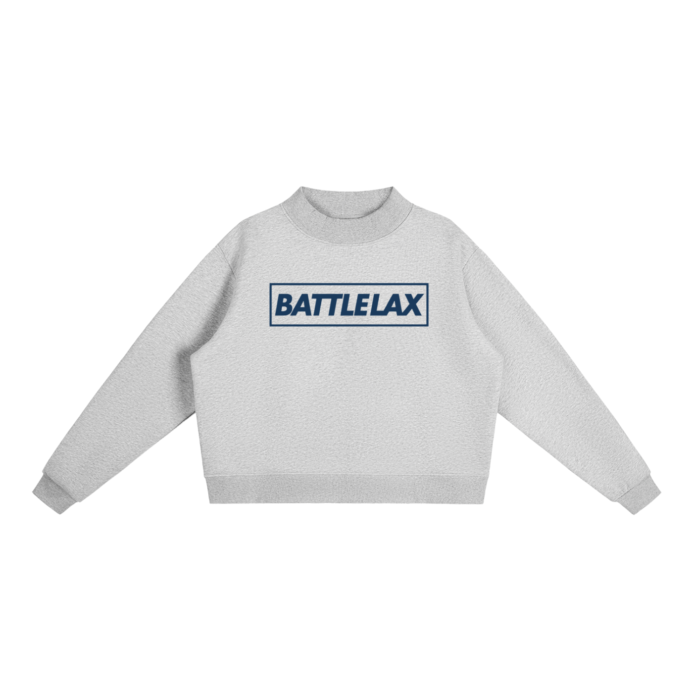 BattleLax Essential Fleece Mock-Neck Crew Sweatshirt - Grey