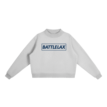 BattleLax Essential Fleece Mock-Neck Crew Sweatshirt - Grey