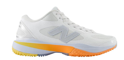 New Balance FreezeLX v5 Turf Shoes - White/Ice Blue/Hot Mango